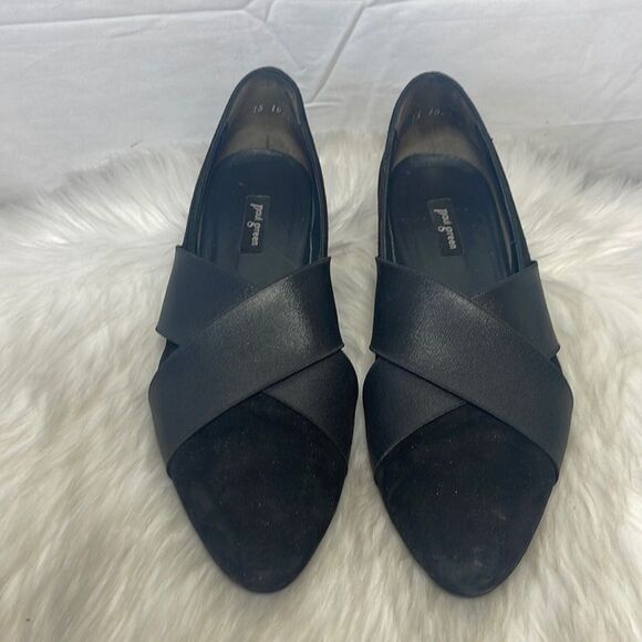 Paul Green Daniela Black Suede Wedge Sz 7.5 - Picture 2 of 7